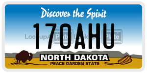 170AHU  license plate in ND