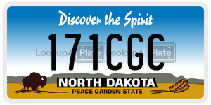 171CGC  license plate in ND