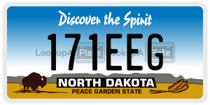 171EEG  license plate in ND
