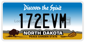 172EVM  license plate in ND