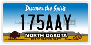 175AAY  license plate in ND