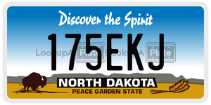 175EKJ  license plate in ND