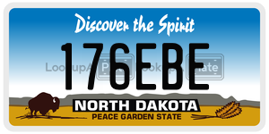 176EBE  license plate in ND