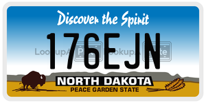 176EJN  license plate in ND