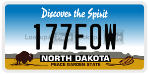 177EOW  license plate in ND
