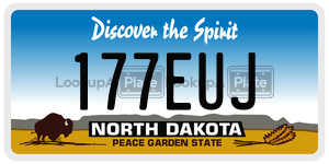 177EUJ  license plate in ND