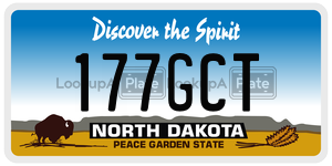 177GCT  license plate in ND