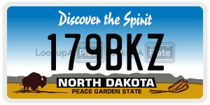 179BKZ  license plate in ND