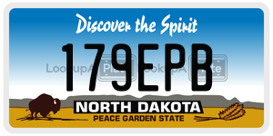 179EPB  license plate in ND