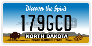 179GCD  license plate in ND