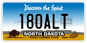 180ALT  license plate in ND