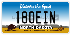 180EIN  license plate in ND