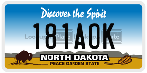 181AOK  license plate in ND