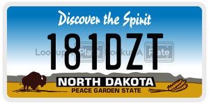 181DZT  license plate in ND