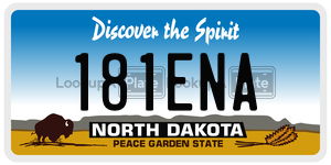181ENA  license plate in ND