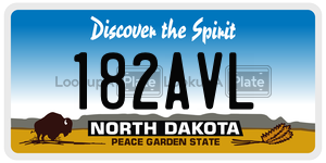182AVL  license plate in ND