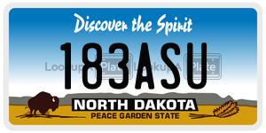 183ASU  license plate in ND