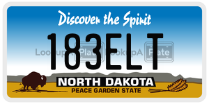 183ELT  license plate in ND