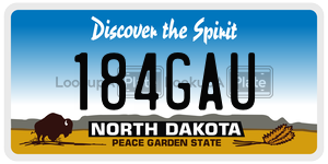 184GAU  license plate in ND