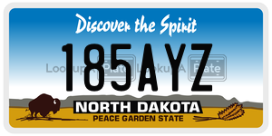185AYZ  license plate in ND