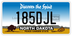 185DJL  license plate in ND