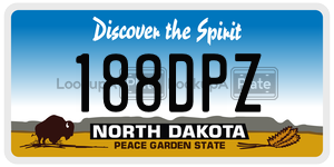 188DPZ  license plate in ND