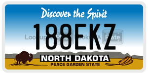 188EKZ  license plate in ND