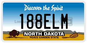188ELM  license plate in ND