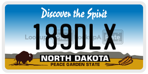 189DLX  license plate in ND
