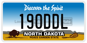 190DDL  license plate in ND