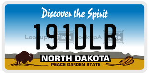 191DLB  license plate in ND