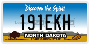 191EKH  license plate in ND