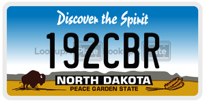 192CBR  license plate in ND