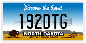 192DTG  license plate in ND