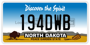 194DWB  license plate in ND
