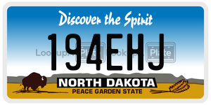 194EHJ  license plate in ND