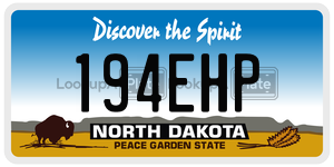 194EHP  license plate in ND