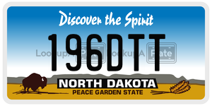 196DTT  license plate in ND