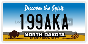199AKA  license plate in ND