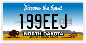 199EEJ  license plate in ND