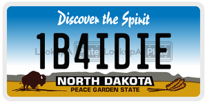 1B4IDIE  license plate in ND
