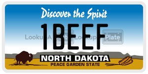 1BEEF  license plate in ND