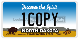 1COPY  license plate in ND