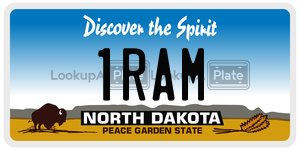 1RAM license plate in North Dakota