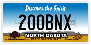 200BNX  license plate in ND