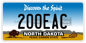 200EAC  license plate in ND