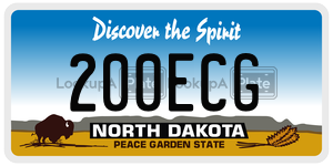 200ECG  license plate in ND