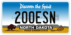 200ESN  license plate in ND