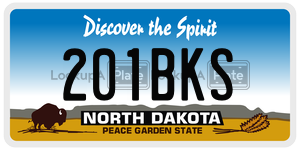 201BKS  license plate in ND
