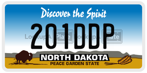 201DDP  license plate in ND